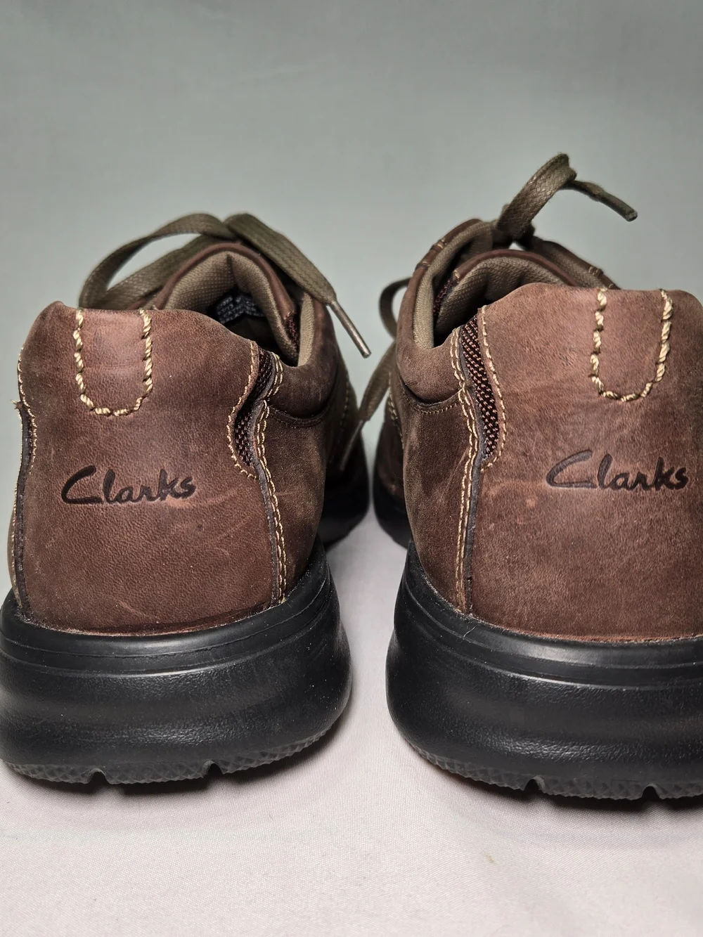 CLARKS Northfield Shoes Mens 10 M Brown Nubuck Moc Toe Casual Comfort Dadcore